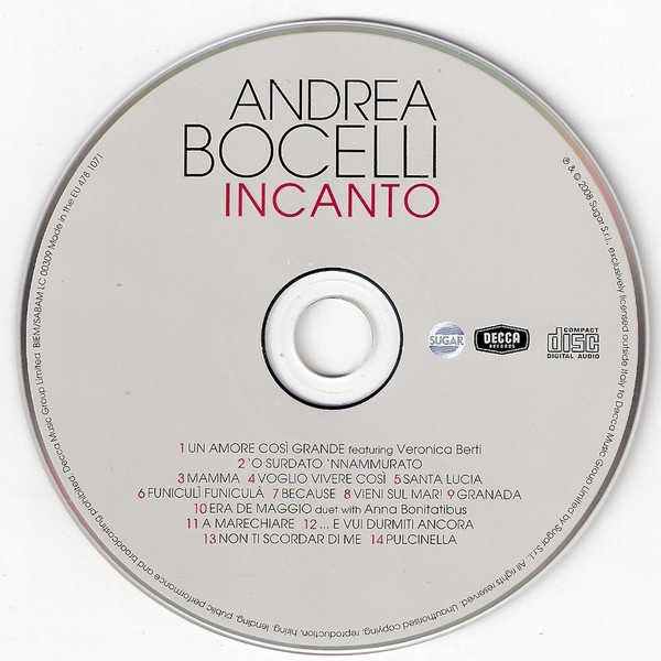 Andrea Bocelli - Incanto | Decca (478 1071) - 3