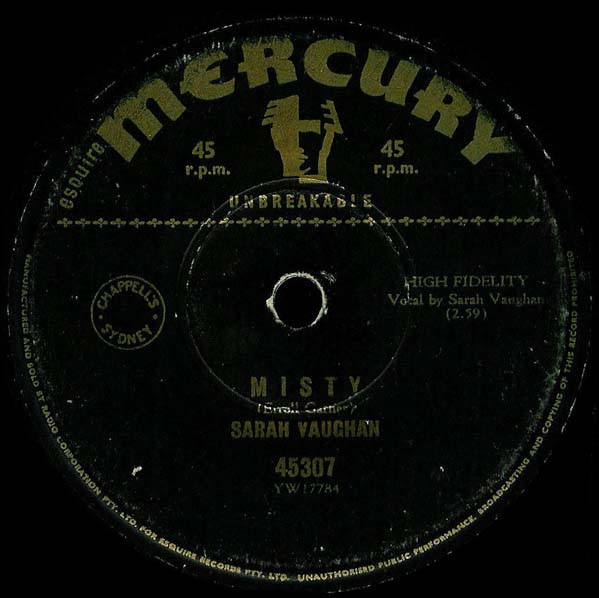 Sarah Vaughan - Misty / Broken-Hearted Melody | Esquire Mercury (45307) - 2