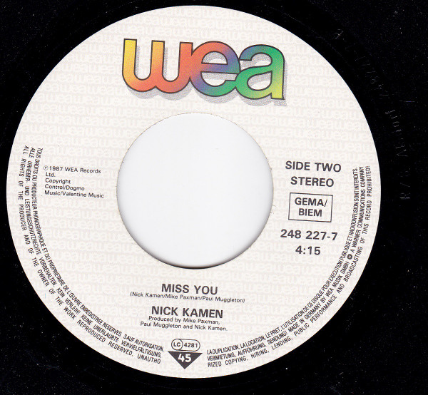 Nick Kamen - Come Softly To Me | WEA (248 227-7) - 4