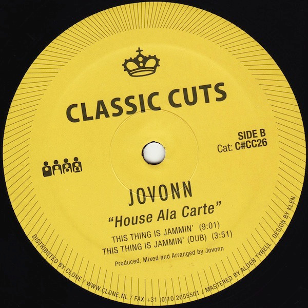 Jovonn - House Ala Carte | Clone Classic Cuts (C#CC26) - main