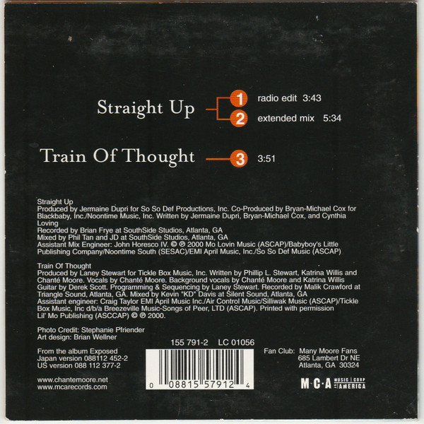 Chanté Moore - Straight Up | MCA Records (155 791-2) - 2