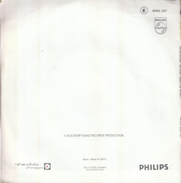 Peter Noone - We Don't Need The Money | Philips (6000 197) - 2