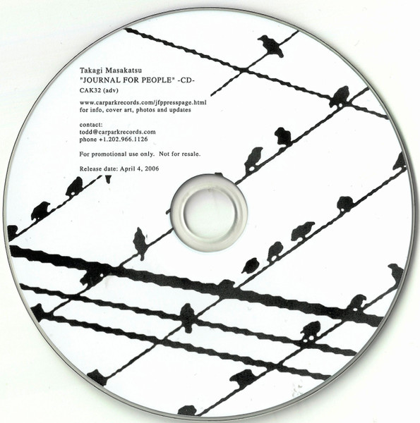 Takagi Masakatsu - Journal For People | Carpark Records (CAK 32) - 2