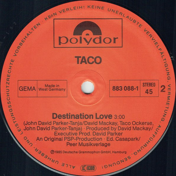 Taco - Heartbreak City | Polydor (883 088-1) - 4