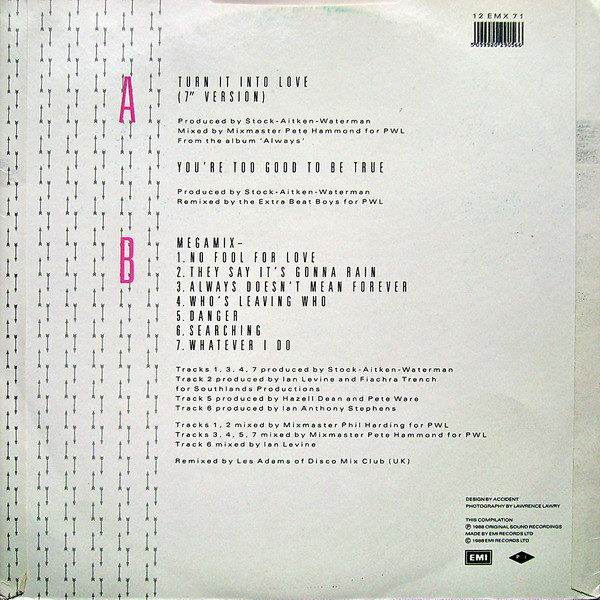 Hazell Dean - Turn It Into Love + Megamix | EMI (12EMX 71) - 2