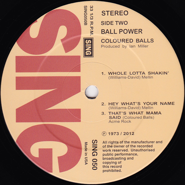 Coloured Balls - Ball Power | Sing Sing Records (SING050) - 4 Coloured Balls - Ball Power | Sing Sing Records (SING050) - 4