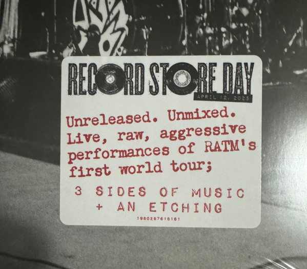 Rage Against The Machine - Live On Tour 1993 (2LP - RSD2025 - Limited Edition) [Vinyl] | Epic (1 98028 76181 9) - 5
