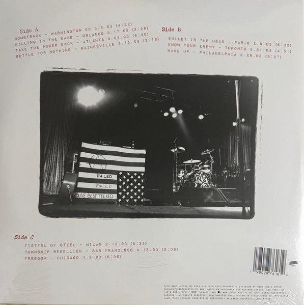 Rage Against The Machine - Live On Tour 1993 (2LP - RSD2025 - Limited Edition) [Vinyl] | Epic (1 98028 76181 9) - 4