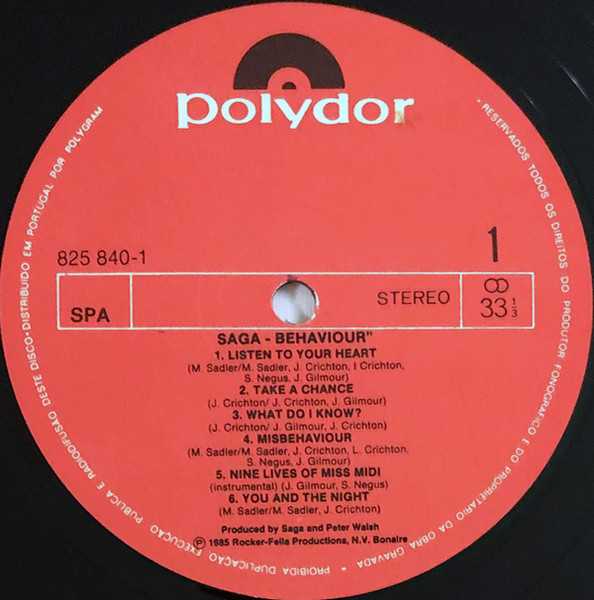 Saga - Behaviour | Polydor (825 840-1) - 4