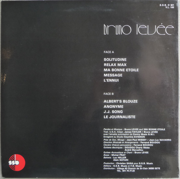 Bruno Levée - Solitudine | S.S.B. Music (S.S.B. D 301) - 2