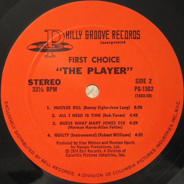 First Choice - The Player | Philly Groove Records Incorporated (PG 1502) - 4
