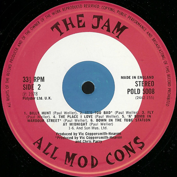The Jam - All Mod Cons | Polydor (POLD 5008) - 4