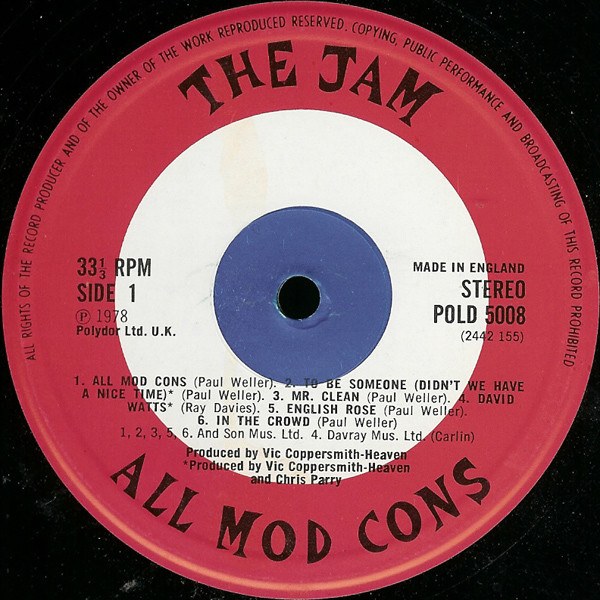 The Jam - All Mod Cons | Polydor (POLD 5008) - 3