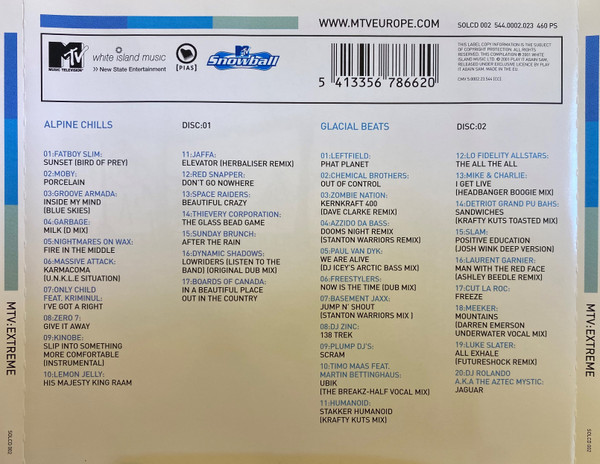 Various - MTV : Extreme (Alpine Chills & Glacial Beats) | White Island Music (SOLCD 002) - 3 Various - MTV : Extreme (Alpine Chills & Glacial Beats) | White Island Music (SOLCD 002) - 3