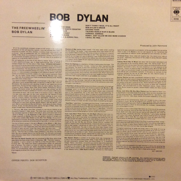 Bob Dylan - The Freewheelin' Bob Dylan | CBS (CBS 62193) - 2 Bob Dylan - The Freewheelin' Bob Dylan | CBS (CBS 62193) - 2