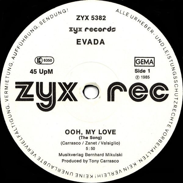 Evada - Ooh My Love (Love&Dance) | ZYX Records (ZYX 5382) - 3