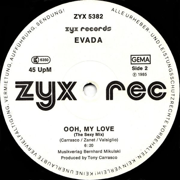 Evada - Ooh My Love (Love&Dance) | ZYX Records (ZYX 5382) - 4