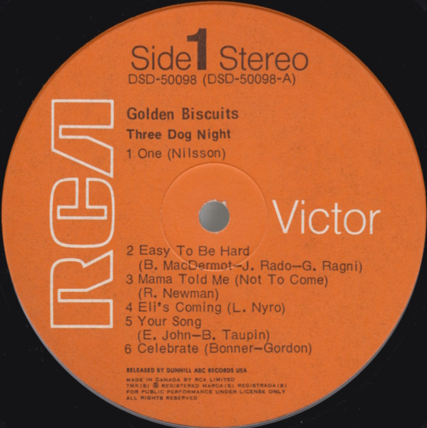 Three Dog Night - Golden Bisquits | RCA Victor (DSD-50098) - 4 Three Dog Night - Golden Bisquits | RCA Victor (DSD-50098) - 4