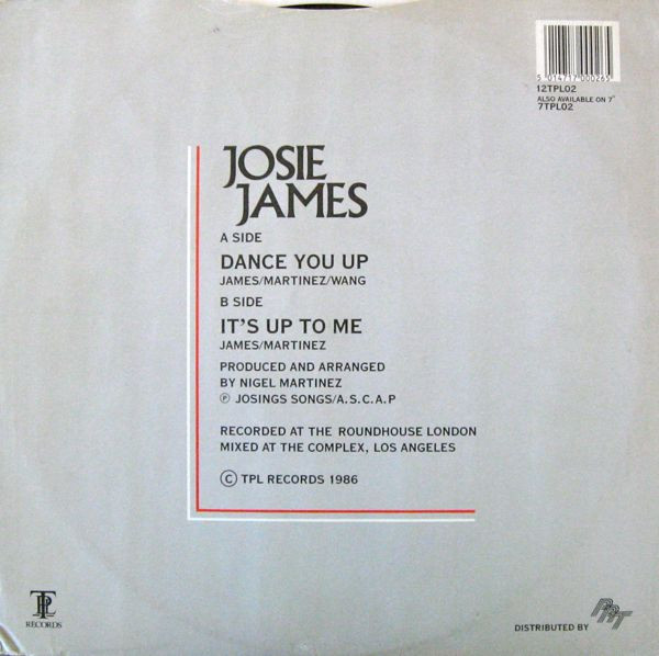 Josie James - Dance You Up | TPL Records (12TPL02) - main