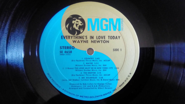 Wayne Newton - Everything's In Love Today | MGM Records (Se 4685) - 3
