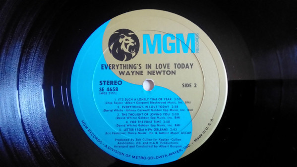 Wayne Newton - Everything's In Love Today | MGM Records (Se 4685) - 4
