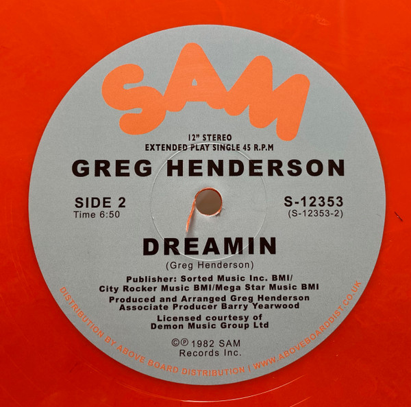 Greg Henderson - Dreamin | Sam Records (S-12353) - 3 Greg Henderson - Dreamin | Sam Records (S-12353) - 3