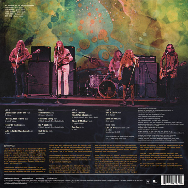 Big Brother & The Holding Company Featuring Janis Joplin - Live At The Carousel Ballroom 1968 | Legacy (88697963131) - 2 Big Brother & The Holding Company Featuring Janis Joplin - Live At The Carousel Ballroom 1968 | Legacy (88697963131) - 2