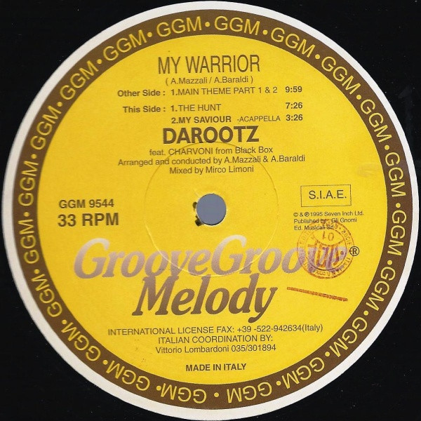 Darootz Feat. Charvoni - My Warrior / My Saviour | Groove Groove Melody (GGM 9544) - main