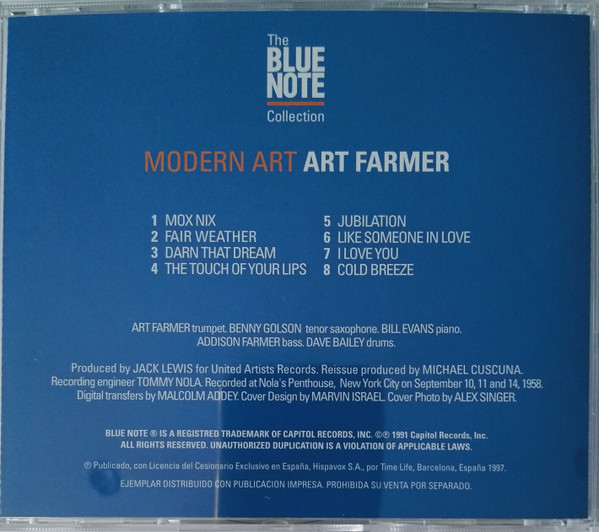 Art Farmer - Modern Art | Blue Note (CDP 7 84459 2) - main
