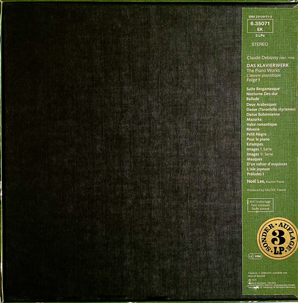 Claude Debussy , Noël Lee - Das Klavierwerk - The Piano Works - L'Œuvre Pianistique - 1 | Telefunken (6.35071 EK) - 2