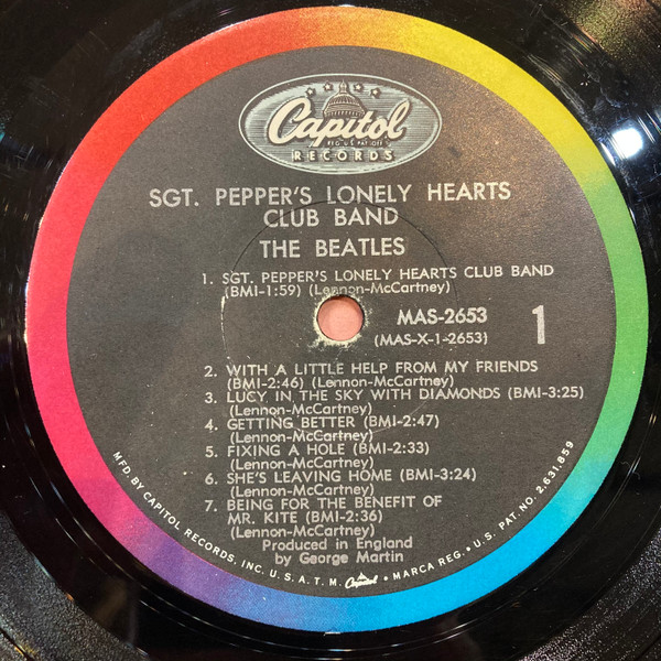 The Beatles - Sgt. Pepper's Lonely Hearts Club Band | Capitol Records (MAS 2653) - 4 The Beatles - Sgt. Pepper's Lonely Hearts Club Band | Capitol Records (MAS 2653) - 4