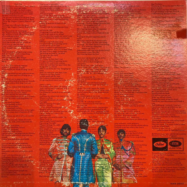 The Beatles - Sgt. Pepper's Lonely Hearts Club Band | Capitol Records (MAS 2653) - 2 The Beatles - Sgt. Pepper's Lonely Hearts Club Band | Capitol Records (MAS 2653) - 2