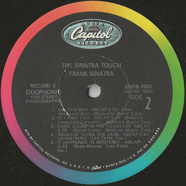 Frank Sinatra - The Sinatra Touch | Capitol Records (DNFR 7630) - 3 Frank Sinatra - The Sinatra Touch | Capitol Records (DNFR 7630) - 3