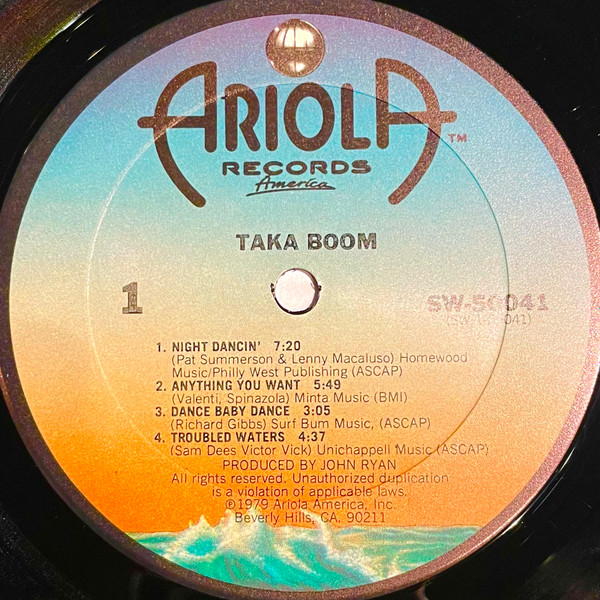 Taka Boom - Taka Boom | Ariola Records America (SW 50041) - 3 Taka Boom - Taka Boom | Ariola Records America (SW 50041) - 3