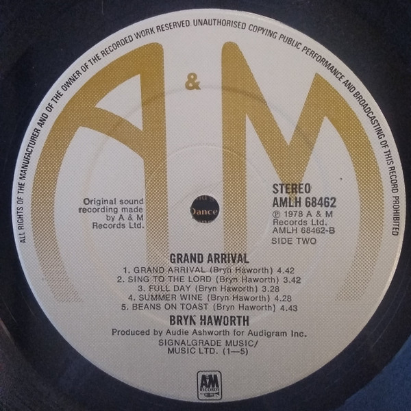Bryn Haworth - Grand Arrival | A&M Records (AMLH 68462) - 4 Bryn Haworth - Grand Arrival | A&M Records (AMLH 68462) - 4