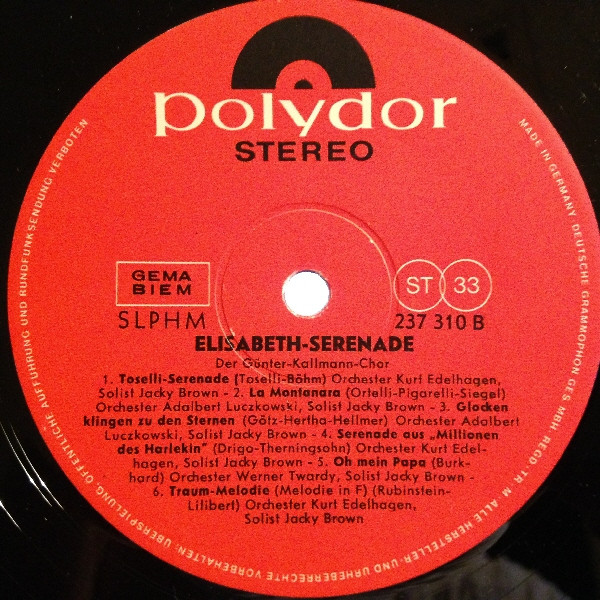 Günter Kallmann Chor - Elisabeth-Serenade | Polydor (237 310) - 4 Günter Kallmann Chor - Elisabeth-Serenade | Polydor (237 310) - 4