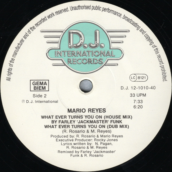 Mario Reyes - What Ever Turns You On | D.J. International Records (D.J. 12-1010-40) - 4 Mario Reyes - What Ever Turns You On | D.J. International Records (D.J. 12-1010-40) - 4