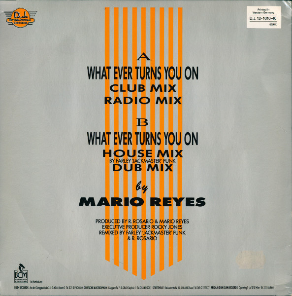 Mario Reyes - What Ever Turns You On | D.J. International Records (D.J. 12-1010-40) - 2 Mario Reyes - What Ever Turns You On | D.J. International Records (D.J. 12-1010-40) - 2