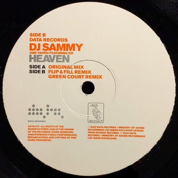 DJ Sammy And Yanou Featuring Do - Heaven | Data Records (DATA45T) - 4