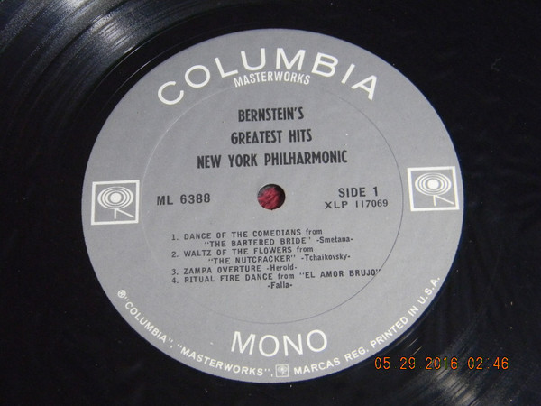 Leonard Bernstein / New York Philharmonic - Bernstein's Greatest Hits | Columbia Masterworks (ML- 6388) - 2 Leonard Bernstein / New York Philharmonic - Bernstein's Greatest Hits | Columbia Masterworks (ML- 6388) - 2
