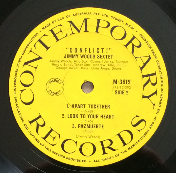 Jimmy Woods Sextet - Conflict | Contemporary Records (M 3612) - 4