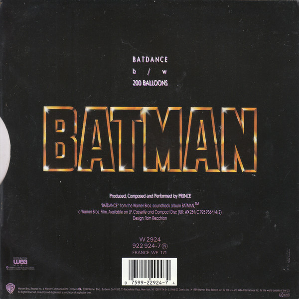 Prince - Batdance | Warner Bros. Records (922 924-7) - 2 Prince - Batdance | Warner Bros. Records (922 924-7) - 2