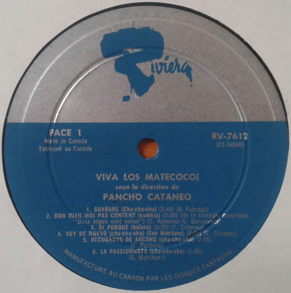 Los Matecoco Sous La Direction De Pancho Cataneo - Viva Los Matecoco! | Riviera (RV 7612) - 3 Los Matecoco Sous La Direction De Pancho Cataneo - Viva Los Matecoco! | Riviera (RV 7612) - 3