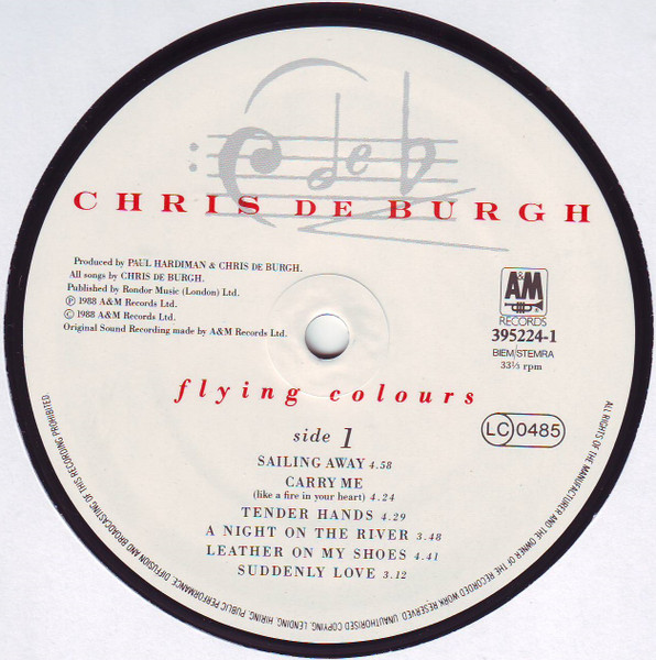 Chris de Burgh - Flying Colours | A&M Records (395224-1) - 3