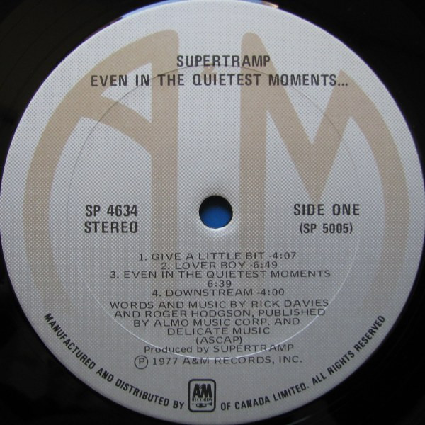 Supertramp - Even In The Quietest Moments... | A&M Records (SP-4634) - 3 Supertramp - Even In The Quietest Moments... | A&M Records (SP-4634) - 3