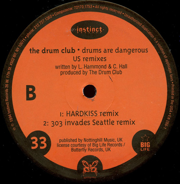 Drum Club - Drums Are Dangerous (US Remixes) | Instinct Records (EX-286-1) - 2 Drum Club - Drums Are Dangerous (US Remixes) | Instinct Records (EX-286-1) - 2