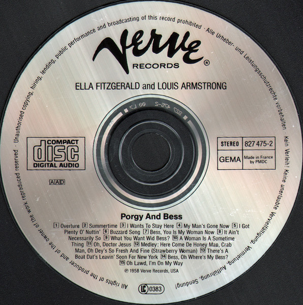 Ella Fitzgerald & Louis Armstrong - Porgy & Bess | Verve Records (827 475-2) - 3