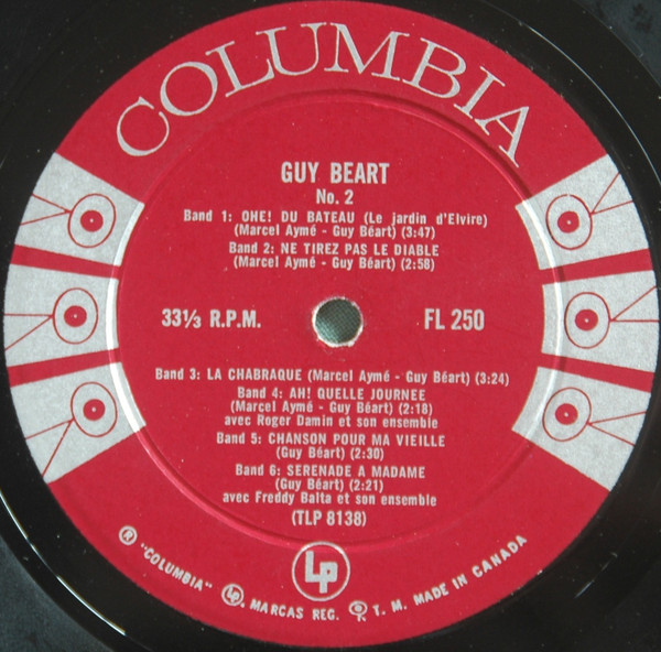Guy Béart - Guy Béart No.2 [Vinyl] | Columbia (FL.250) - 3