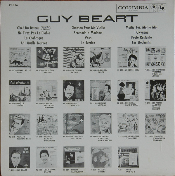 Guy Béart - Guy Béart No.2 [Vinyl] | Columbia (FL.250) - 2