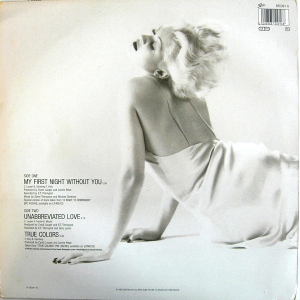 Cyndi Lauper - My First Night Without You | Epic (655091 6) - 2